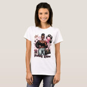 Boujee Afro-Amerikaanse Vrouw Verjaardagskoningin T-shirt (Voorkant volledig)