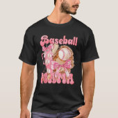 Boujee Baseball Mama Baseball Coquette Bow T-shirt (Voorkant)