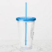 Boujee Blue Sprinkle Sprinkle Tumbler met Straw Acryl Drinkbeker (Rechts)