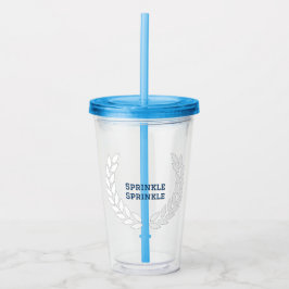 Boujee Blue Sprinkle Sprinkle Tumbler met Straw Acryl Drinkbeker