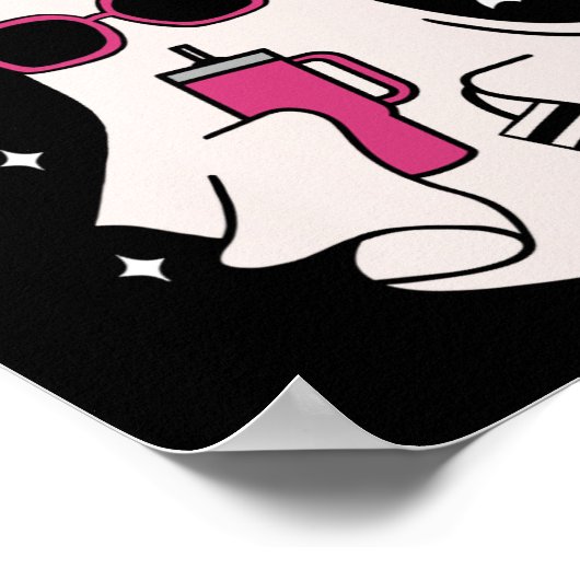 Boujee Boo-jee Schattige Ghost Spooky Seizoen Hall Poster (Hoek)