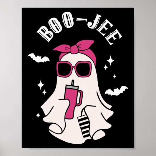 Boujee Boo-jee Schattige Ghost Spooky Seizoen Hall Poster (Voorkant)