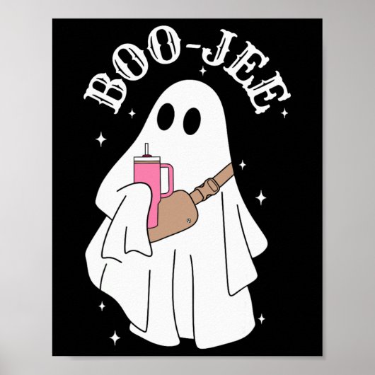 Boujee Boo-jee Schattige Ghost Spooky Seizoen Hall Poster (Voorkant)