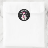 Boujee Boo-jee Schattige Ghost Spooky Seizoen Hall Ronde Sticker (Tas)