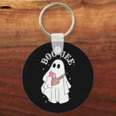 Boujee Boo-jee Schattige Ghost Spooky Seizoen Hall Sleutelhanger (Voorkant)