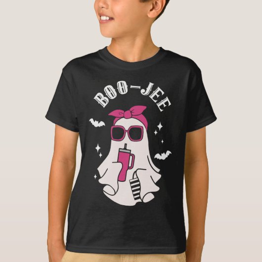 Boujee Boo-jee Schattige Ghost Spooky Seizoen Hall T-shirt (Voorkant)