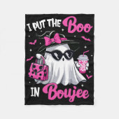 Boujee Boo Jee Spooky Ghost Pink Halloween Pumpkin Fleece Deken (Voorkant)