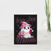 Boujee Boo Jee Spooky Ghost Pink Halloween Pumpkin Kaart (Voorkant)