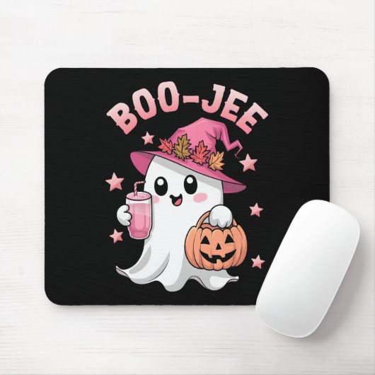Boujee Boo Jee Spooky Ghost Pink Halloween Pumpkin Muismat (Met muis)