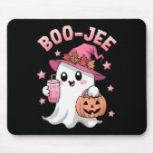 Boujee Boo Jee Spooky Ghost Pink Halloween Pumpkin Muismat (Voorkant)