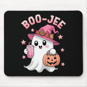 Boujee Boo Jee Spooky Ghost Pink Halloween Pumpkin Muismat