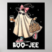 Boujee Boo Jee Spooky Ghost Pink Halloween Pumpkin Poster (Voorkant)