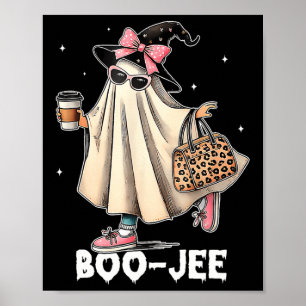 Boujee Boo Jee Spooky Ghost Pink Halloween Pumpkin Poster