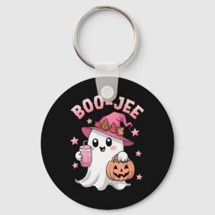 Boujee Boo Jee Spooky Ghost Pink Halloween Pumpkin Sleutelhanger