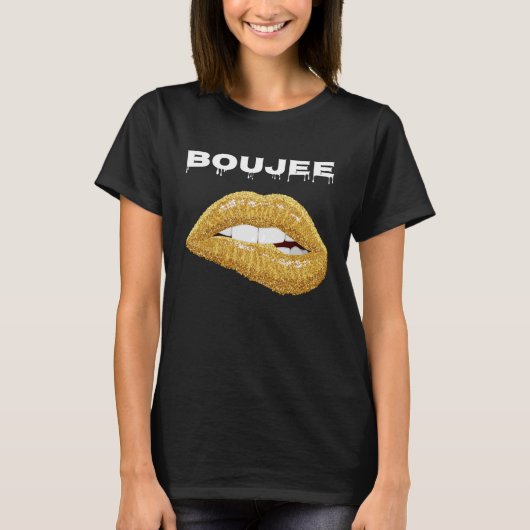 Boujee Druipende Perfecte Bijtende Lip Beauty  Kus T-shirt (Voorkant)