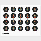 Boujee Gnome Xmas Family Matching Group Christmas  Ronde Sticker (Vel)