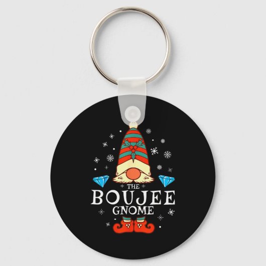 Boujee Gnome Xmas Family Matching Group Christmas Sleutelhanger (Voorkant)