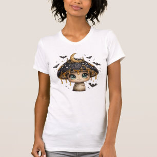 Boujee Gothische Maan Paddenstoel - Gouden Druppel T-shirt