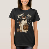 Boujee Leopard Ghost Halloween Girl T-shirt (Voorkant)