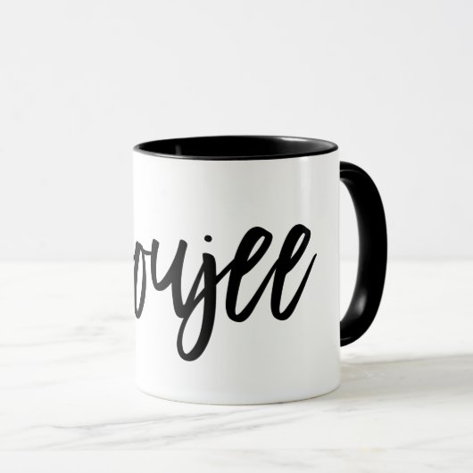 Boujee Popular Quote Black Artsy Typography Gezegd Mok (Voorkant rechts)