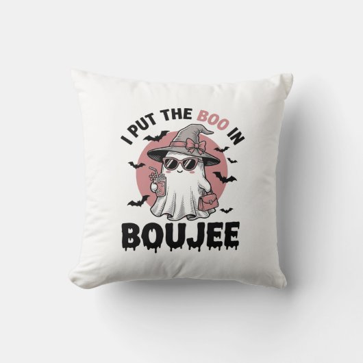 Boujee spook Halloween vintage graveerontwerp_1 Kussen (Voorkant)