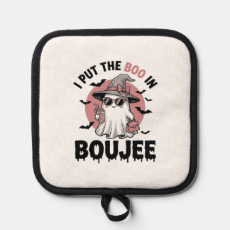 Boujee spook Halloween vintage graveerontwerp_1 Pannenlap