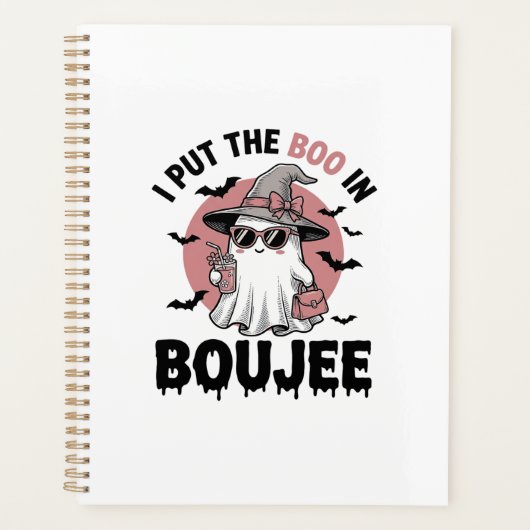 Boujee spook Halloween vintage graveerontwerp_1 Planner (Voorkant)