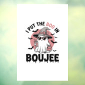 Boujee spook Halloween vintage graveerontwerp_1 Raamsticker (Vel 3)