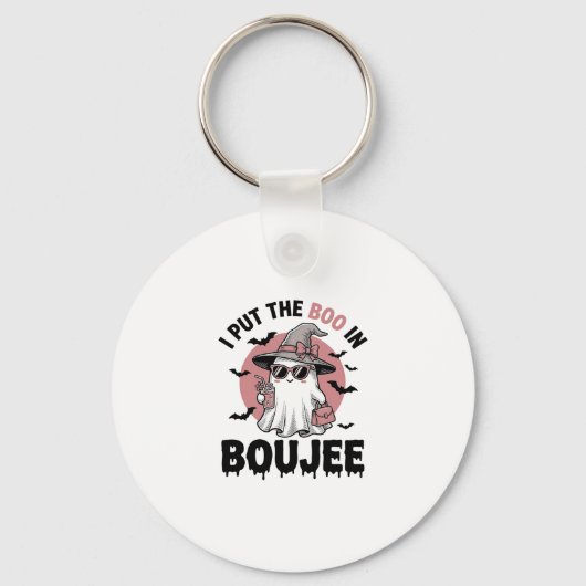 Boujee spook Halloween vintage graveerontwerp_1 Sleutelhanger (Voorkant)