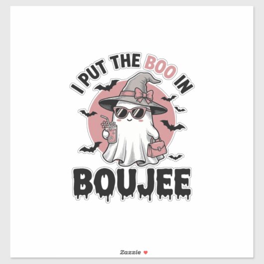 Boujee spook Halloween vintage graveerontwerp_1 Sticker (Vel)
