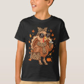 Boujee Turkey Leopard Preppy Fall Thanksgiving Pum T-shirt (Voorkant)