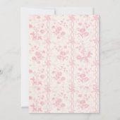 Boujour Bebe Paris Frans Toile Roze Baby shower Kaart (Achterkant)