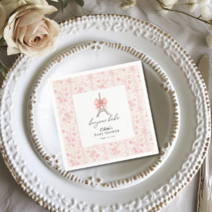 Boujour Bebe Paris Frans Toile Roze Baby shower Servet