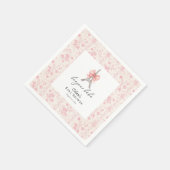 Boujour Bebe Paris Frans Toile Roze Baby shower Servet (Hoek)