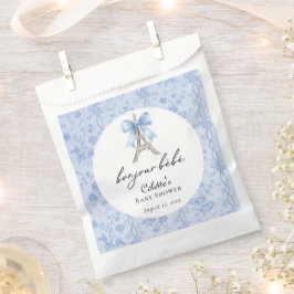 Boujour Bebe Paris Franse Toile Blauw Baby shower Bedankzakje