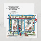 BOULANGERIE 28 Paris waterverf Briefkaart (Voorkant / Achterkant)