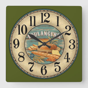 Boulangerie Bread Vierkante Klok