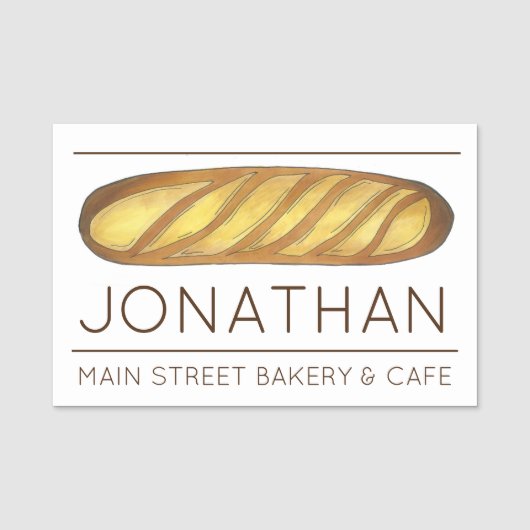 Boulangerie French Bread Loaf Bakery Pastry Chef Naamplaatje (Voorkant)