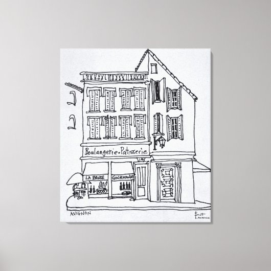 Boulangerie Patisserie, Avignon Canvas Afdruk (Voorkant)