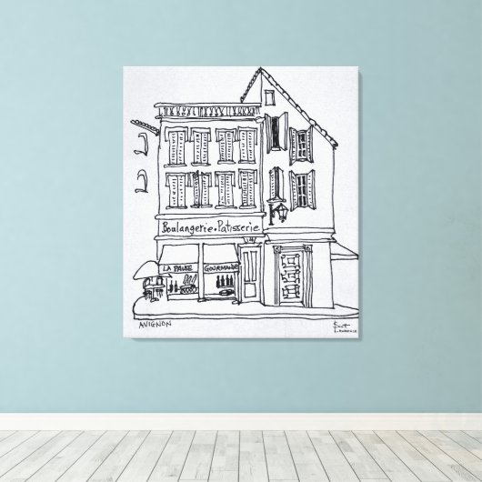 Boulangerie Patisserie, Avignon Canvas Afdruk (Insitu (Houten vloer))