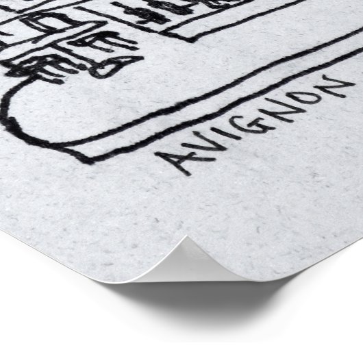 Boulangerie Patisserie, Avignon Poster (Hoek)