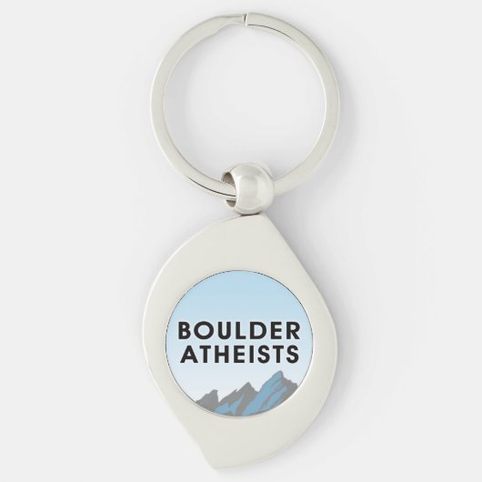 Boulder Atheïsten Logo Metalen Sleutelhanger (Voorkant)
