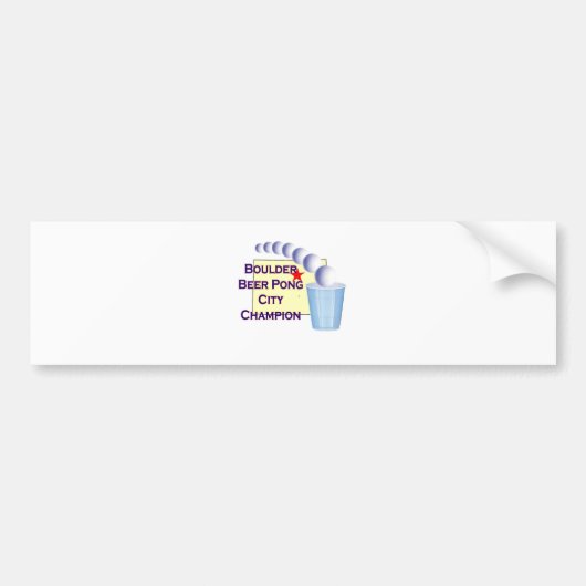 Boulder Beer Pong Champion Bumpersticker (Voorkant)