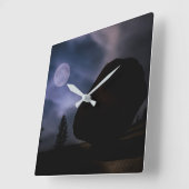 Boulder by Moonlight Yosemite National Park Vierkante Klok (Hoek)