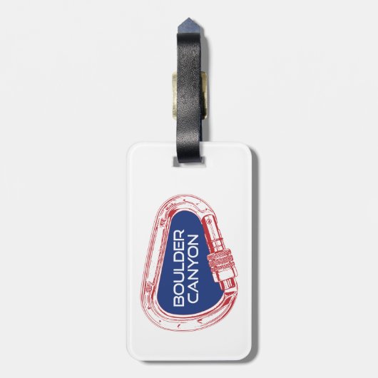 Boulder Canyon Colorado Klimaatkarabiner Bagagelabel (Achterkant verticaal)