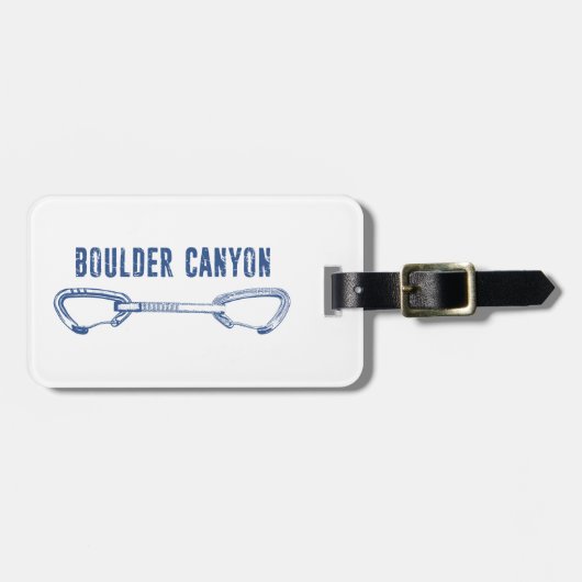 Boulder Canyon Colorado klimmen Quickdraw Bagagelabel (Voorkant horizontaal)