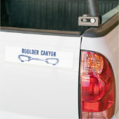 Boulder Canyon Colorado klimmen Quickdraw Bumpersticker (Op Truck)