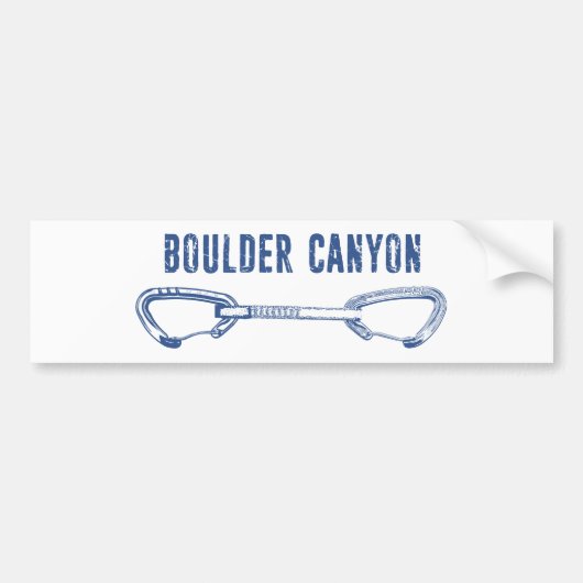 Boulder Canyon Colorado klimmen Quickdraw Bumpersticker (Voorkant)