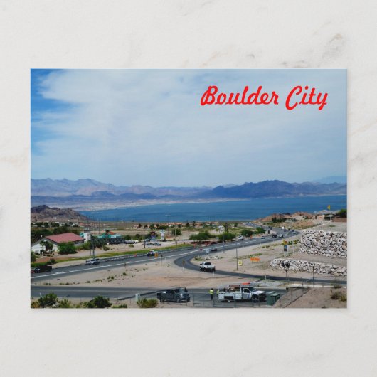 Boulder City en Lake Mead Briefkaart (Voorkant)