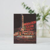 Boulder Club  Vegas Casino Post Kaart Neon (Staand voorkant)